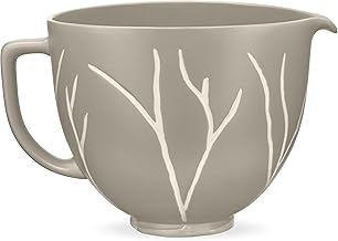 KitchenAid® 5 Quart Bare Leaves Ceramic Bowl, KSM2CB5BL