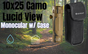 Lucid 10x25 Monocular Binocular (Camouflage) by Barska – Rubber, Camouflage, Model AA10194