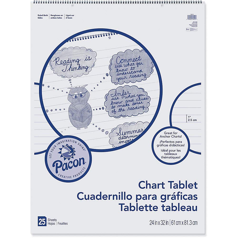 ® Chart Tablet by Pacon – 24"x32", Chart Paper, White, Model PAC74610