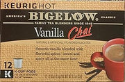 Bigelow Tea Bigelow Vanilla Chai Black Tea Keurig K-Cups, Caffeinated Black Tea 12 Count Box