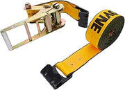 Kinedyne 553021BT 3 in. by 30 ft. Flat Hook Ratchet Strap - Yellow