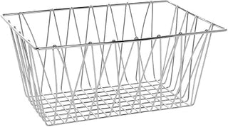 HUBERT Wire Display Basket Rectangular Chrome Plated Pastry Basket Bakery Tray - 18"L x 12"W x 8"H