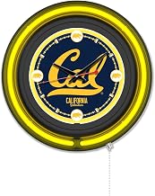 Holland Bar Stool Clk15BKCal-Un NCAA 15 in. Dia. University of California Double Neon Wall Clock Black
