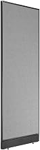 Global Industrial 24-1/4"W x 76" H Non-Electric Office Partition Panel with Raceway, Gray