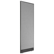 24-1/4"W x 76" H Office Partition Panel with Pass-Thru Cable by Global Industrial – Alloy Steel, Grey, Model 277662PGY