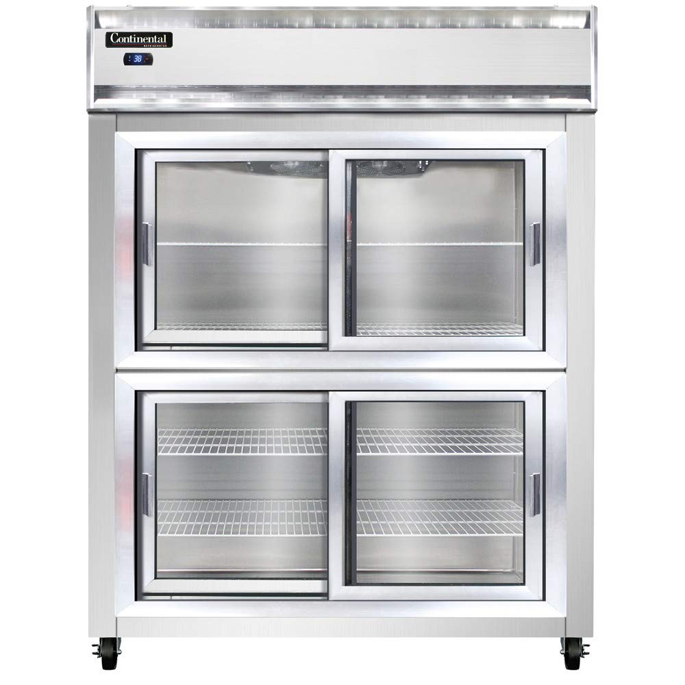 2RES-SS-SGD-HD Extra-Wide Two Section Sliding Glass Door Refrigerator by Continental Refrigerator – Commercial Grade