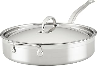 Hestan ProBond Forged TITUM - Professional Clad Stainless Steel, Nonstick, Saute Pan with Lid, 3.5-Quart, Induction Compatible, Made without PFOAs