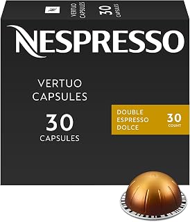 Nespresso Vertuo, Double Espresso Dolce, 30-Count Espresso Pods