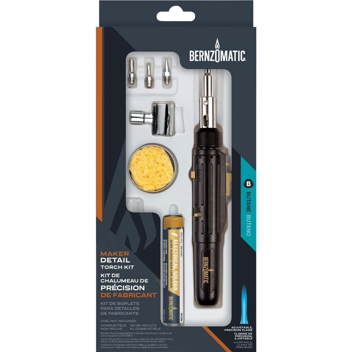 Cordless Butane Micro Torch Soldering Kit by c – One Size, Plastic, Blue, Model 368600