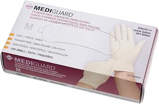 Medline For California Only, MediGuard Powder-Free Stretch Vinyl Exam Gloves, Size M