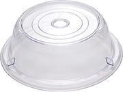 Winco 8" Clear Round Plastic Plate Cover | Dishwasher safe, BPA-free, Stackable, Restaurant service, Great for Entrees, Salads, Desserts and Appetizers