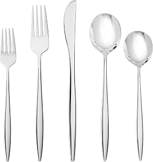 Fortessa Constantin 18/10 Stainless Steel, 20 Piece Flatware Set (Service for 4), Silver