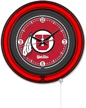 Holland Bar Stool Clk15BKUtahUn NCAA 15 in. Dia. University of Utah Double Neon Wall Clock Black