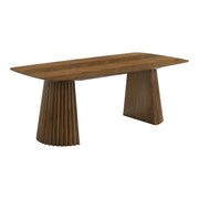 Sacks - Mid-Century Modern Herringbone Walnut Dining Table by Limari Home – Rubberwood, Walnut, Model LIM-85577