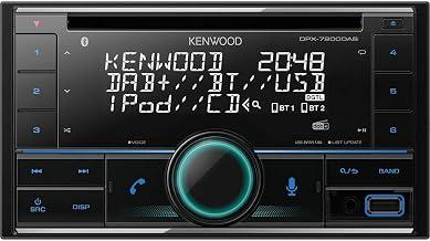 Kenwood DPX-7200DAB 2-DIN CD Car Radio with DAB+ and Bluetooth Hands-Free Kit (Alexa Built-in, USB, AUX-In, High-Performance Tuner, Spotify Control, Sound Processor, 4 x 50 W, Various Button Lighting)