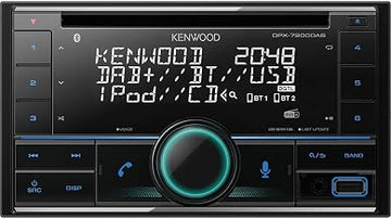Kenwood DPX-7200DAB 2-DIN CD Car Radio with DAB+ and Bluetooth Hands-Free Kit (Alexa Built-in, USB, AUX-In, High-Performance Tuner, Spotify Control, Sound Processor, 4 x 50 W, Various Button Lighting)