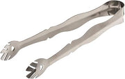 Brown 7-3/4" Scalloped Stainless Steel Tongs w/ Claw