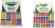 Jumbo Crayons Classpack (200 Count) and Crayola Crayon Classpack (800 Count, 16 Colors)