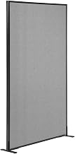 Global Industrial Freestanding Office Partition Panel, 36.25 Inch W x 72 Inch H, Gray, for Office Design and Workplace Productivity