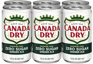 Canada Dry Ginger Ale Zero Sugar, 7.5 Fl Oz Cans, 24 Pack