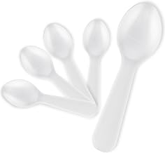 Stock Your Home 400 Count 3-Inch Plastic Mini Taster Spoons - Perfect for Sampling, Desserts, and Parties, Disposable and Durable Utensils