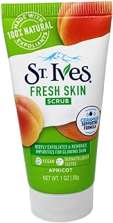St. Ives Fresh Skin Scrub, Deep Exfoliator Skin Care for Clean, Glowing Skin, Apricot, 1 OZ - 12 Pack