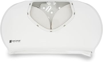 San Jamar Summit Bath Tissue Dispenser, Twin/Dual Dispensing; Jumbo Rolls; Plastic, 3.25" Core, White