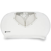 Summit Bath Tissue Dispenser by San Jamar – 9", Plastic, White/Clear, Model R4070WHCL