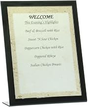 HUBERT Countertop Sign Holder Black Acrylic - 8 1/2"L x 11"H