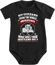 Baby Romper,Tractor Farmall Tractor Oliver,Unique Stylized Graphic Breathable Elastic