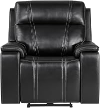 Global Furniture USA U8880 Black Leather Power Recliner