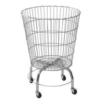 Dump Bin Round Chrome Wire - 21 1/2"Dia x 24 1/2"H by HUBERT – 55.0 pounds, Metal, Silver