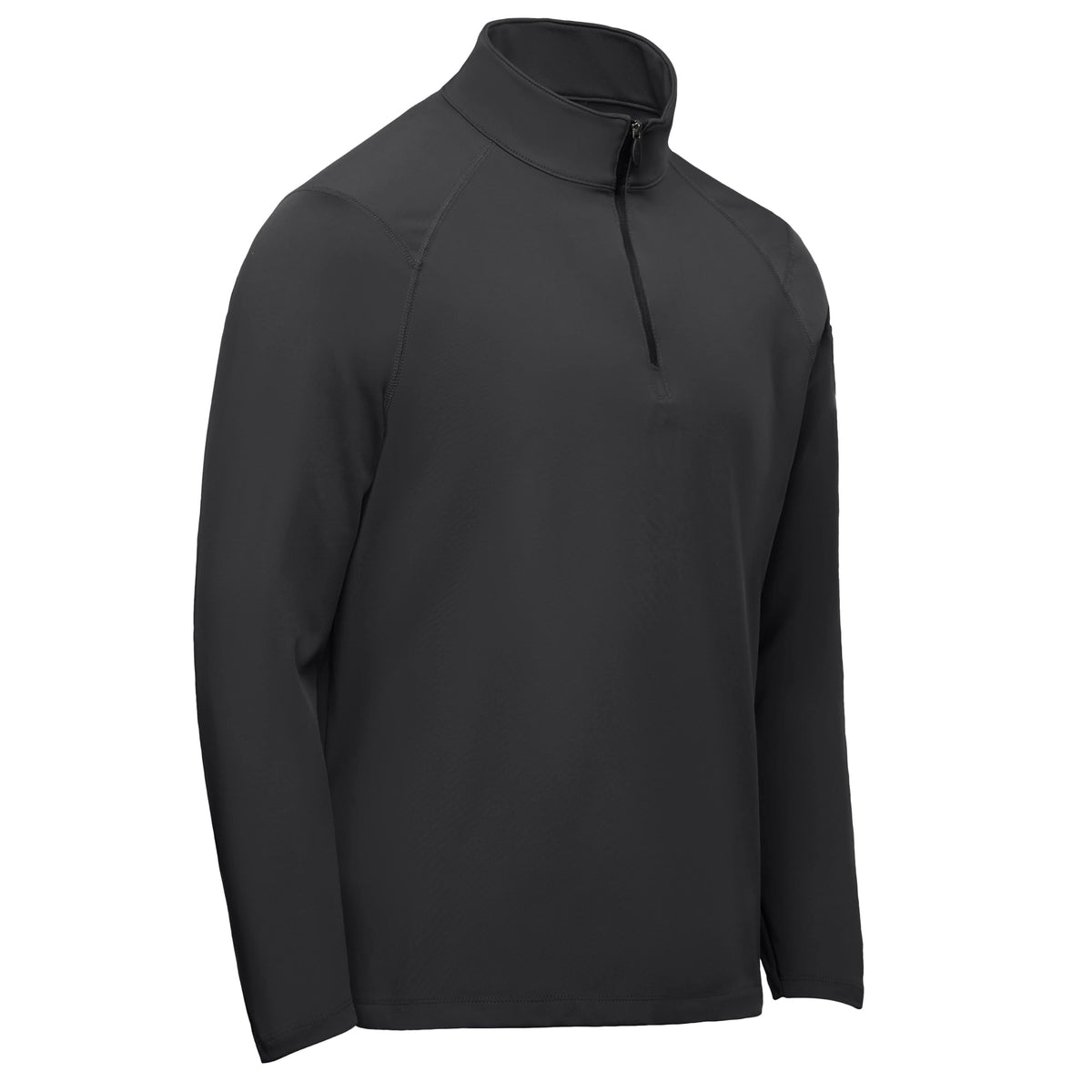 Men's Performance Stretch Jersey 1/4 Zip Pullover by Red Kap – Large, Polyester, Black, Model QZM2BK RG L