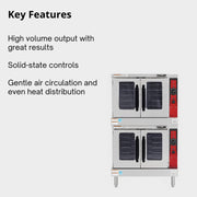 VULCAN Double Deck | Natural Gas / Silver / 14.8 cubic_feet Commercial Ovens