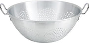 Winco 16 qt Aluminum Colander with Handles No Base