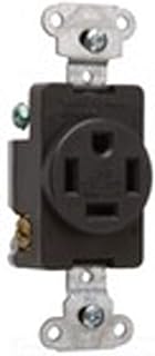 3820 PASS & SEYMOUR P&S 14-20R 20 AMP, 4 WIRE, 125/250V, 3 POLE, GROUNDING, STRAIGHT BLADE RECEPTACLE, 3PH 4W 20A BLACK, 1420