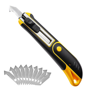 Plexiglass Cutter Acrylic Cutting Knife and 13 Pcs Blade Set by Steelite – SK5, Yellow, Model AZ6043