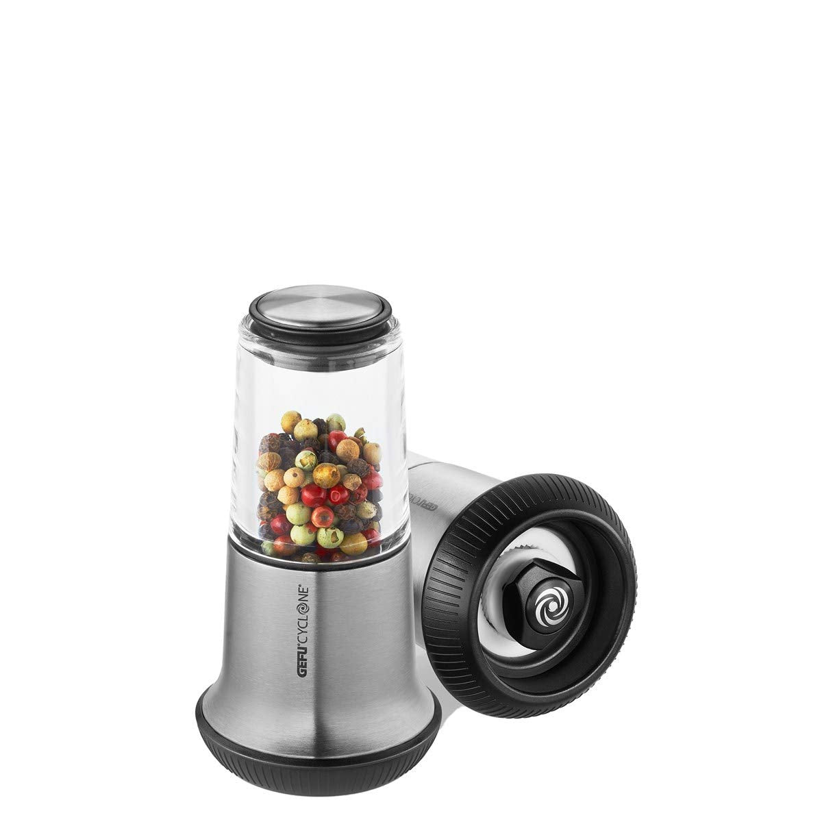 Salt or Pepper Mill by GEFU – One Size, Stainless Steel, Silver, Model 34625