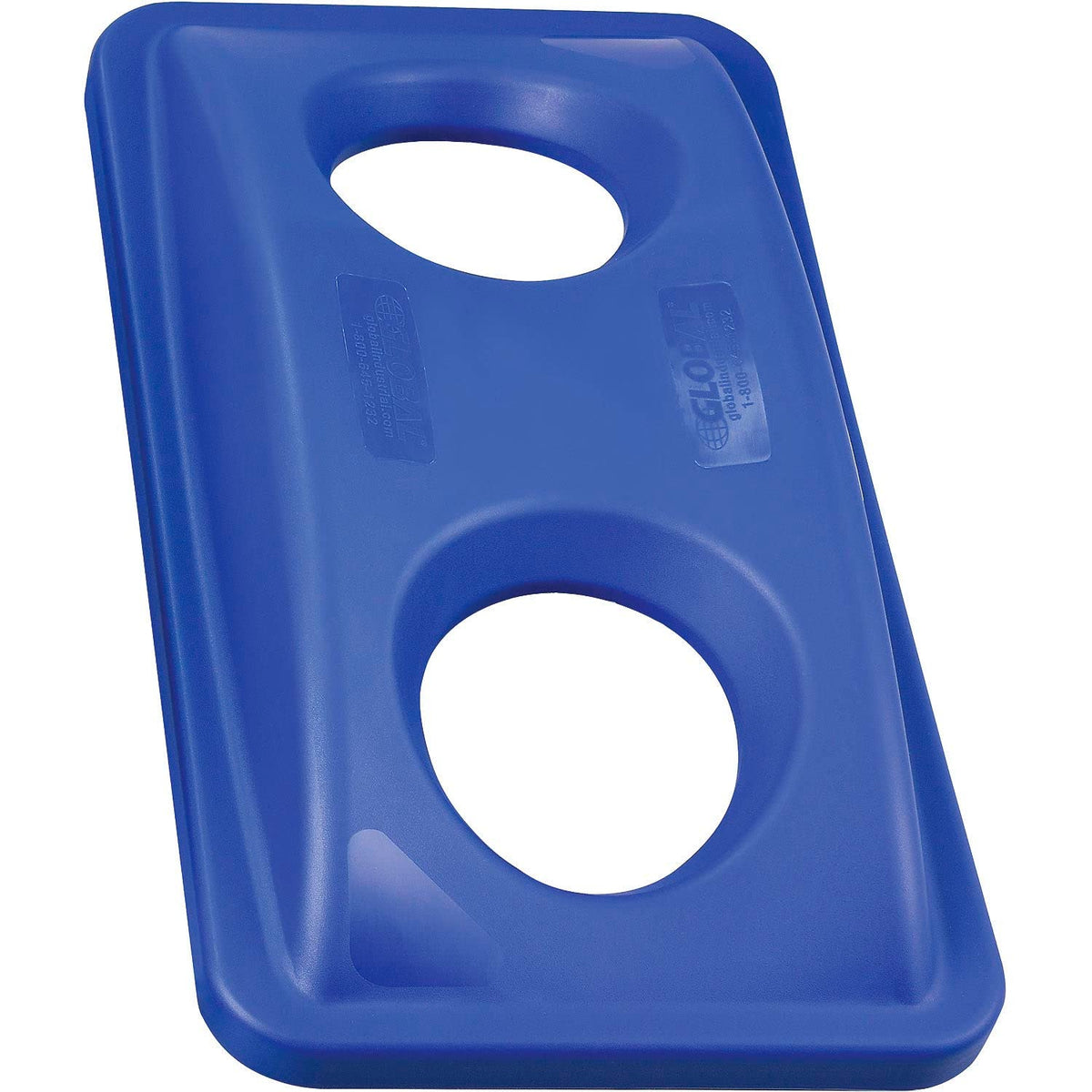 Bottles & Cans Recycling Lid for Slim Trash Container by Global Industrial – 23.0 gallons, Plastic, Blue, Model A-PR004BL