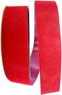 Reliant Ribbon Velvet-polypro Ribbon, 1-3/8 Inch X 25 Yards, Burgundy