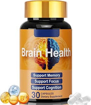 Brain Supplement for Memory and Focus, with NAD+ GPC Folate & Vitamin B12 | Brain Health Nutrition for Daily Cognitive & Brain Wellness, Mental Clarity Support, Improves Concentration 30 Capsules