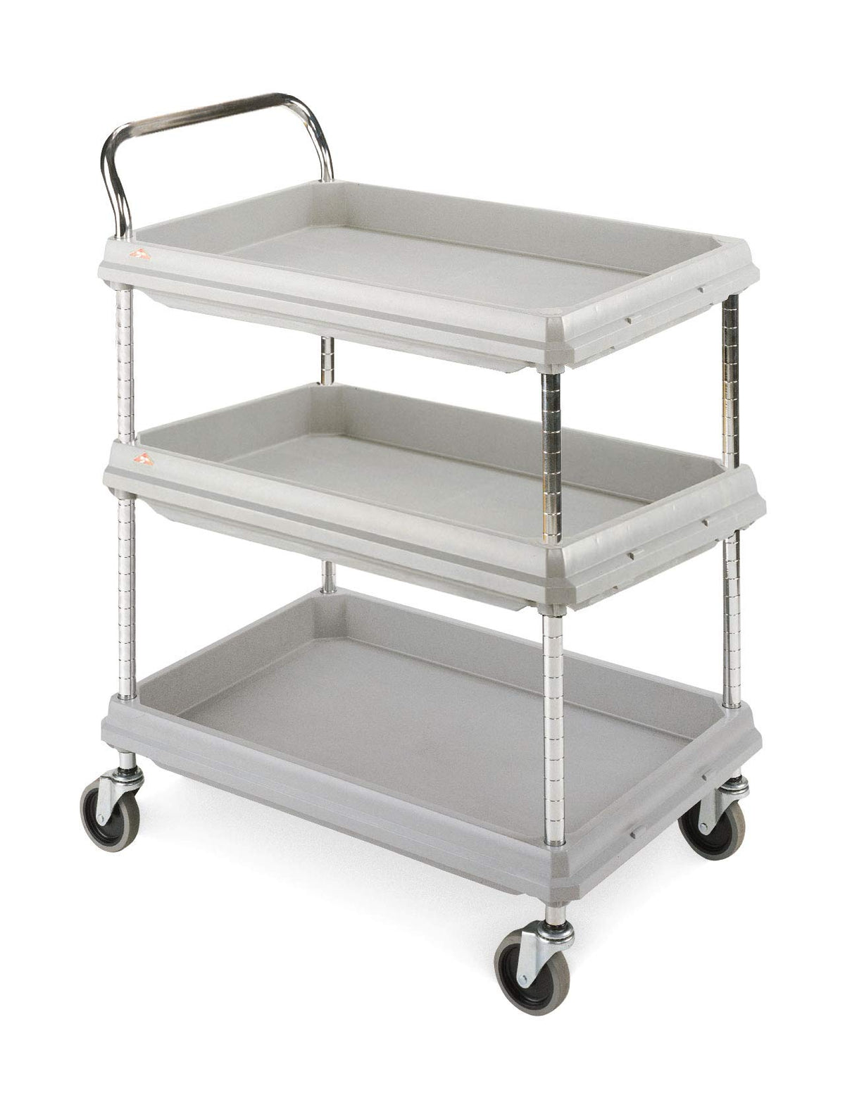 Metro Deep Ledge Series Polymer Utility Cart with 4 Swivel Casters – 400.0 pounds, Polymer, Gray, Model BC2030-3DG