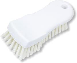 SPARTA Plastic Cutting Board Scrub Brush with Hanging Hole for Washing Cutting Boards, 6 Inches, White