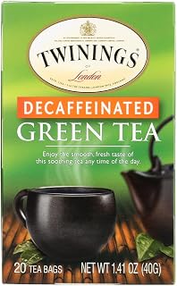 Twinings of London Green Tea Decaffeinated (Box of 20)