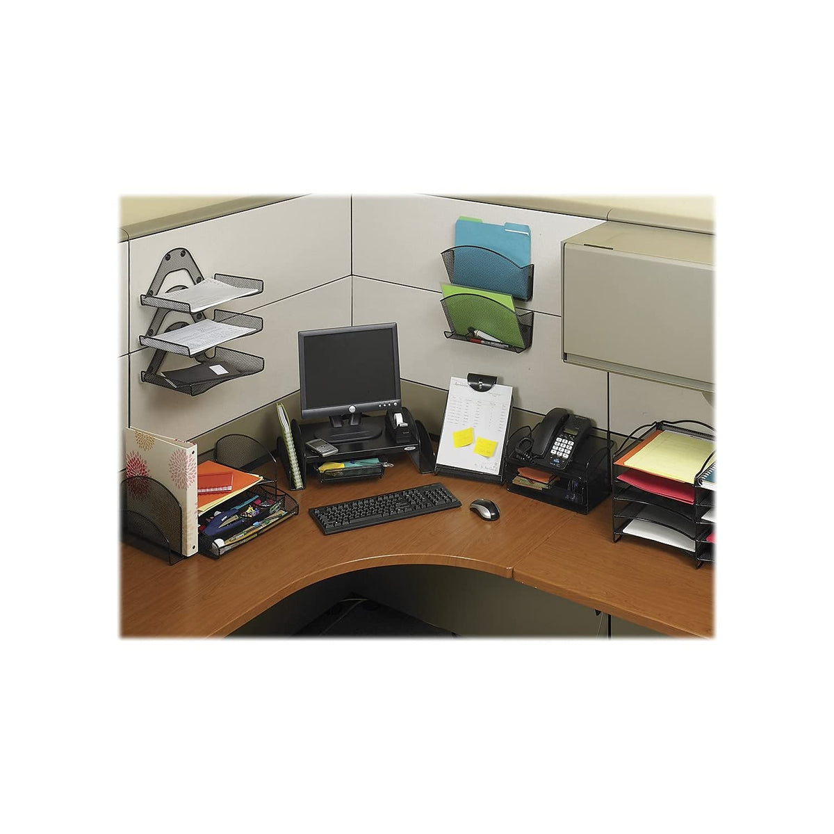 3603BL Wood Desk Riser by Safco – Monitor Stand, Metal, Black, Model 2159BL