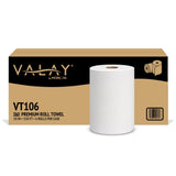 VT106 Valay Premium TAD 10 Inch Hardwound Roll Towels by Morcon – 6 Count, Paper, White, Pack of 6, Model MORVT106