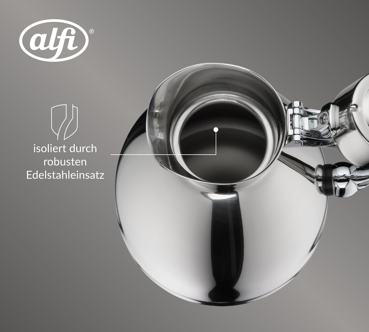Hotello Stainless Top Thermal Carafe by Alfi – 20.3 Ounces, 0.6 liters, Stainless Steel, Stainless, Model 557000060
