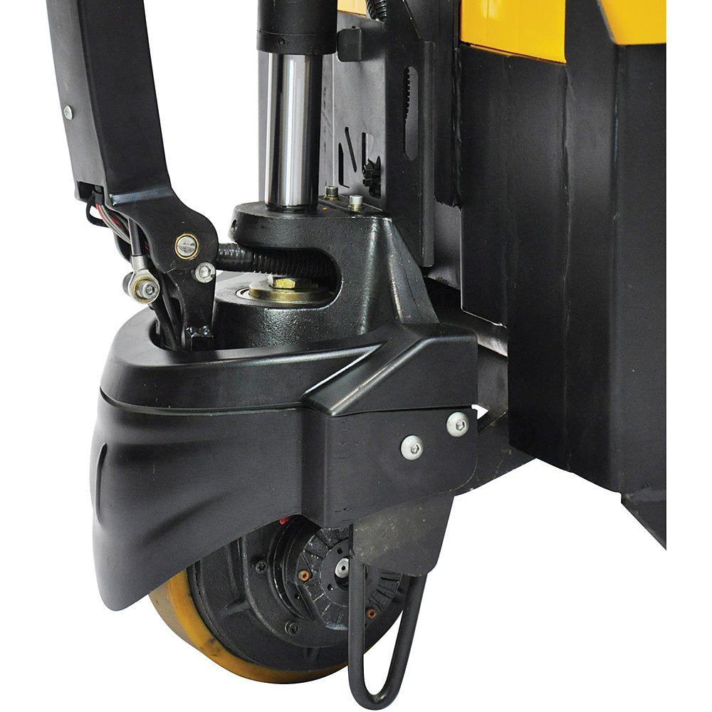 Big Joe Fully Powered Pallet Truck - Pallet Jack - 27" Wide Forks by E30 – Alloy Steel, Black/Yellow, Model E30-2748