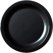 Cambro 6-9/16" Narrow Rim Plate, Unbreakable Dinnerware, 48PK Black 65CWNR-110