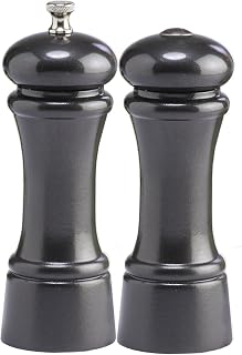 Chef Specialties Pepper Mill Salt Shaker Set, Gunmetal Metallic